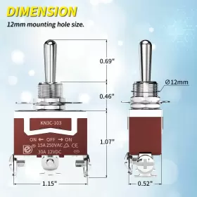 751717591793 JOINFWORLD Marine Spdt Toggle Switch #2
