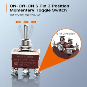 KN3C-223A JOINFWORLD Momentary Toggle Switch Pin Amp #3