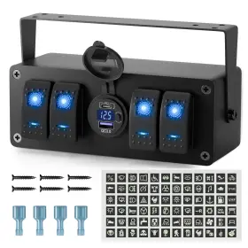 PN-L4S1-P21 JOINFWORLD Gang Rocker Switch Box Spst Marine