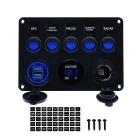 10-5-4.2A-B-L KAOLALI Gang Toggle Switch Panel Marine Swit