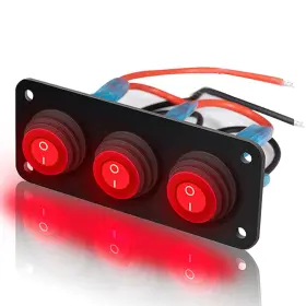 711202597464 KEING Gang Toggle Rocker Switch Panel Led Widely