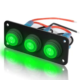 DKG-02-G KEING Gang Toggle Rocker Switch Panel Led Breaker Fo
