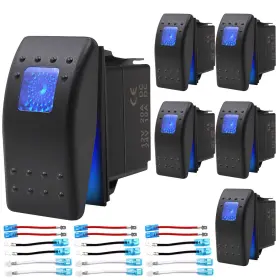 XKG-01-6 KEING Waterproof Rocker Switch Toggle Led Light