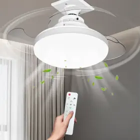FSD02 KETTNJOY Screw Ceiling Fan Led Lights Remote Speeds