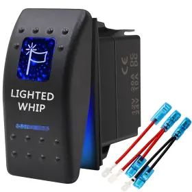 744110081831 Whip Waterproof Rocker Switch Toggle Led Light