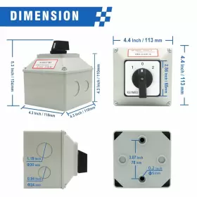 763470887051 KEYMOO Rotary Changeover Switch Exterior Box #2