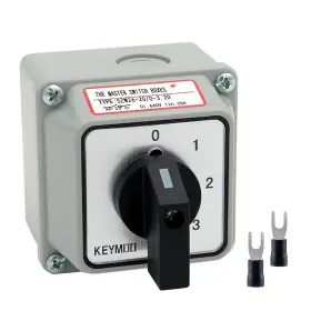 SZW26-20-0-3.2DBK KEYMOO Rotary Changeover Switch Box Poles