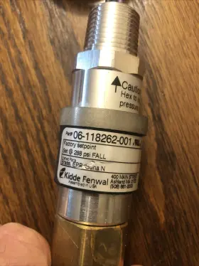 06-118262-001 KIDDE FENWAL Pressure Switch #2