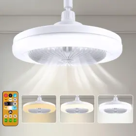E27-FL3-S260-ZY0005 KLCZONE Socket Fan Light Remote Ceiling