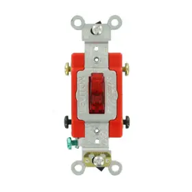 1222-PLR LEVITON Double Pole Pilot Light Toggle Switch Amp