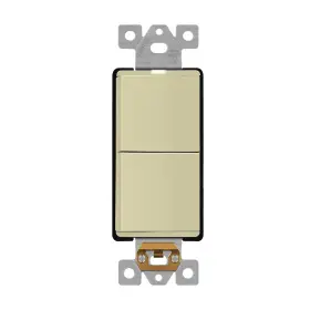 LCS2-1P-I LIDER Minimalist Design Double Switch Wall Plate