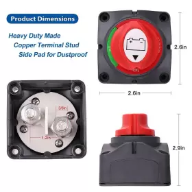 744759868435 LOTFANCY Battery Switch Disconnect Master Marine #3