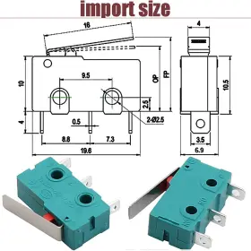 MSWITCH-3P-10 LUORONGSM Micro Switch Limit Hinge Lever #2
