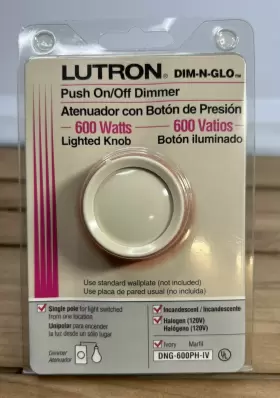 027557122221 LUTRON Dim Glo Push Light Switch Dimmer Box