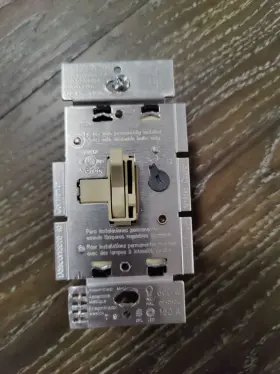 TGCL-153P-ALMOND-CREAM LUTRON Toggler Led Dimmer Switch Light