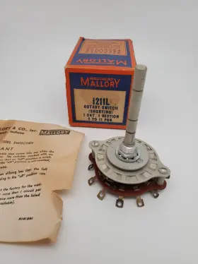 1211L MALLORY Rotary Switch Shorting