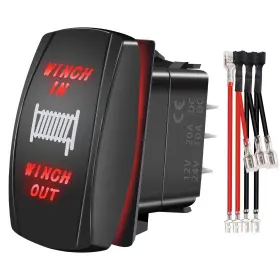 M-108-R MANKK Pin Momentary Winch Rocker Switch Led