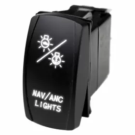 MSTLS27W MARINE SPORT LIGHTING Spst Led Rocker Switch Nav