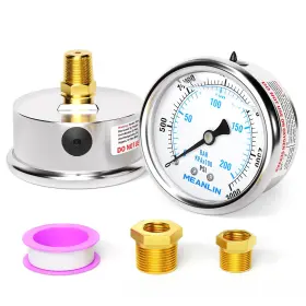 0-3000 MEANLIN MEASURE Steel Npt