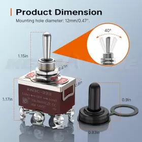 KN3C-223AA MEGATONE ELECTRONICS Momentary Toggle Switch Boot #2