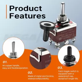 KN3C-223AA MEGATONE ELECTRONICS Momentary Toggle Switch Boot #3