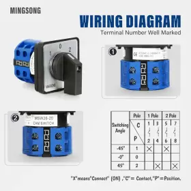 MSW26-20 MINGSONG Rotary Changeover Switch Manual Transfer #3
