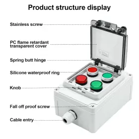 445025082052 MINYU Switch Waterproof Box Push Resetting #2