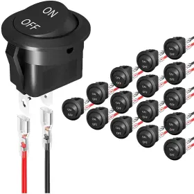 KK-US-034 MKBKLLJY Round Rocker Switch Circle Toggle