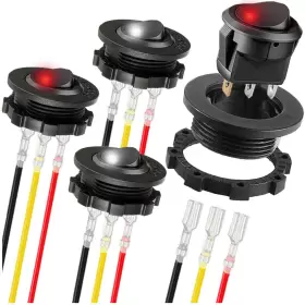 KK-US-222 MKBKLLJY Round Rocker Switch Led