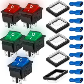 KK-US-541 MKBKLLJY Rocker Switch Pin Position Ac Dpst Mul
