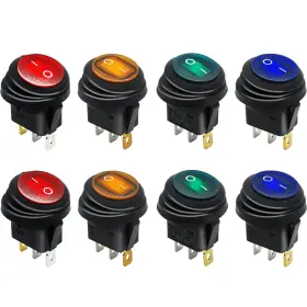 KCD1-8-101NW-4C MXUTEUK Waterproof Round Rocker Switch Led