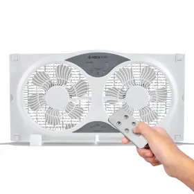 NF009-WH NEXAIR Twin Window Fan Remote Control Bedroom