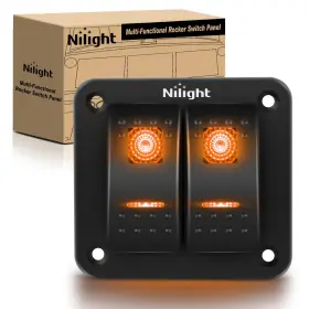 313090096014 NILIGHT Gang Rocker Switch Panel Led Light Pin
