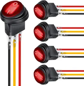 445041742732 NILIGHT Waterproof Round Rocker Toggle Led Pin