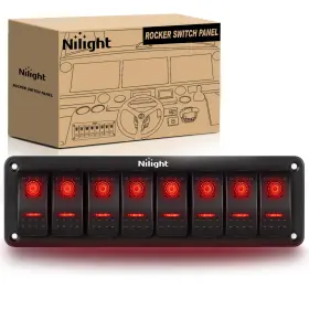 90019C NILIGHT Gang Panel Toggle Dash Pin Wired Rocker Switch