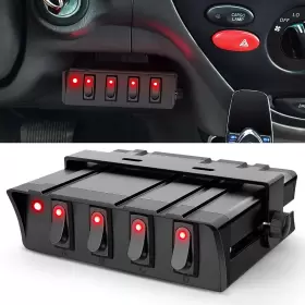 90156A NILIGHT Gang Rocker Switch Box Spst Toggle Panel