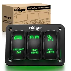 90159C NILIGHT Gang Rocker Switch Panel Pin Toggle Led Light