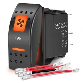 90708A-A NILIGHT Utv Fan Rocker Switch Pin Spst Led Light Bar