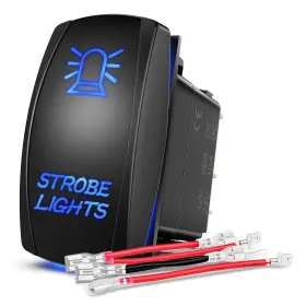 90769B NILIGHT Strobe Rocker Switch Led Light Bar Pin Laser