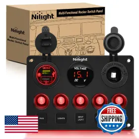 B0FH1Z7YT6 NILIGHT Gang Function Waterproof Switch Panel Usb