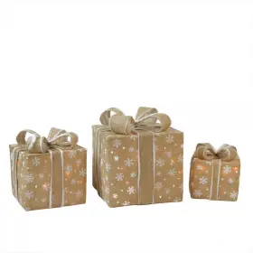 705353968853 NORTHLIGHT Christmas Decorations Natural Burlap