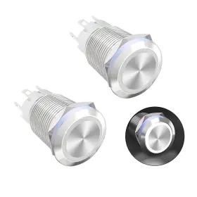 785387232588 OHAMTES Latching Push Switch Waterproof Steel