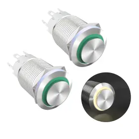 785387236548 OHAMTES Momentary Push Switch Waterproof Steel