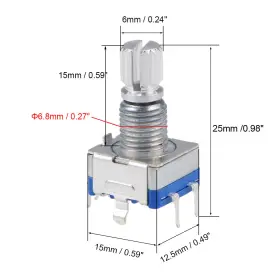 641832947240 PEROUP Pin Shaft Switch Potentiometer Rotary #3