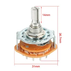 672668643839 PEROUP Pole Throw Single Deck Rotary Switch Knob #2