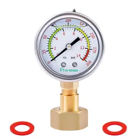H171-1S PRONESE Steel Set Dial Lower Water Pressure Gauge