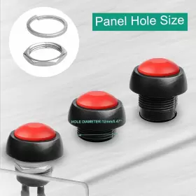 769293392741 QTEATAK Wired Mounting Hole Mini Round Momentary #2