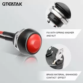 769293392741 QTEATAK Wired Mounting Hole Mini Round Momentary #3
