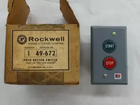 49-672 ROCKWELL Nos Push Buton Starter Switch Furnas