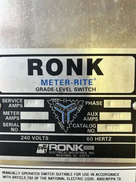 7200A RONK Meter Rite Electrical Transfer Switch Box #3